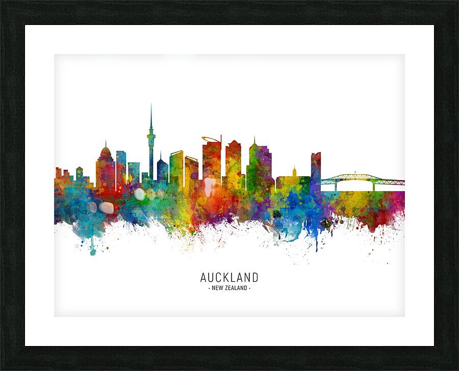 Auckland New Zealand Skyline Picture Frame print