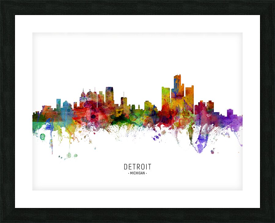 Detroit Michigan Skyline Picture Frame print
