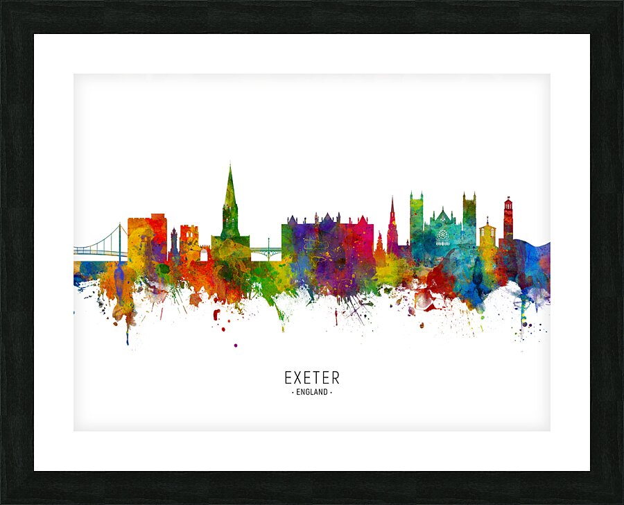 Exeter England Skyline Picture Frame print