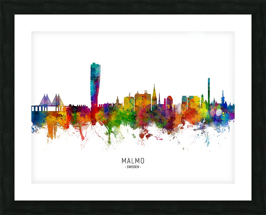 Malmo Sweden Skyline Picture Frame print
