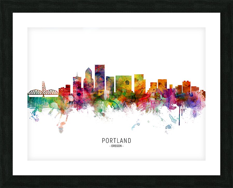 Portland Oregon Skyline Picture Frame print