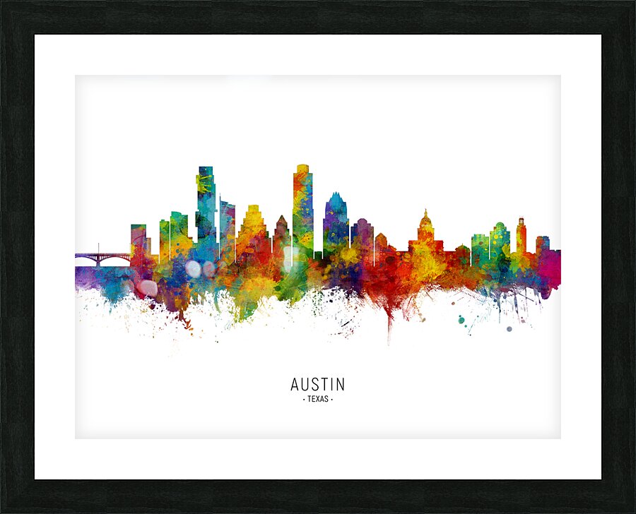 Austin Texas Skyline Picture Frame print