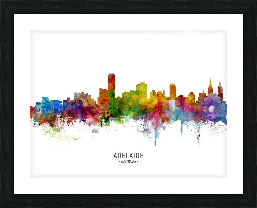 Adelaide Australia Skyline Picture Frame print