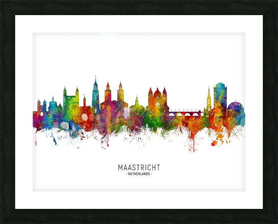 Maastricht The Netherlands Skyline Picture Frame print