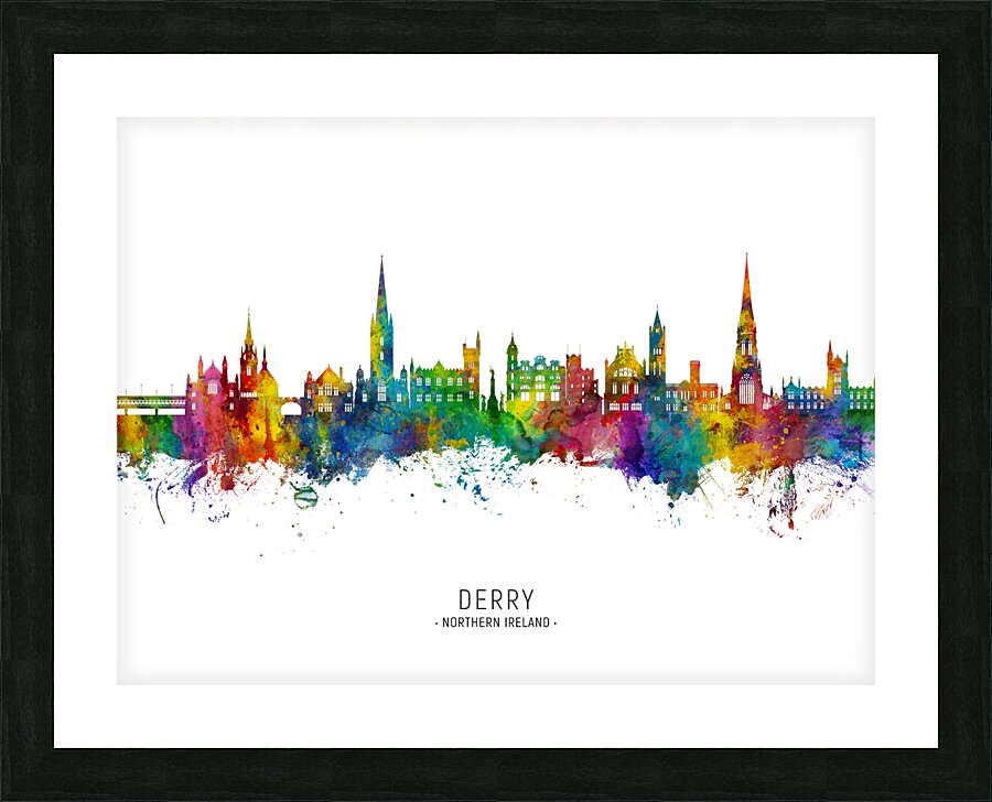 Derry Northern Ireland Skyline Picture Frame print