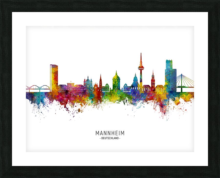 Mannheim Germany Skyline Picture Frame print