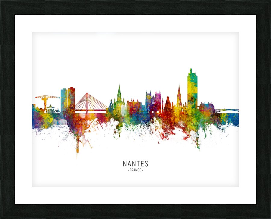 Nantes France Skyline Picture Frame print