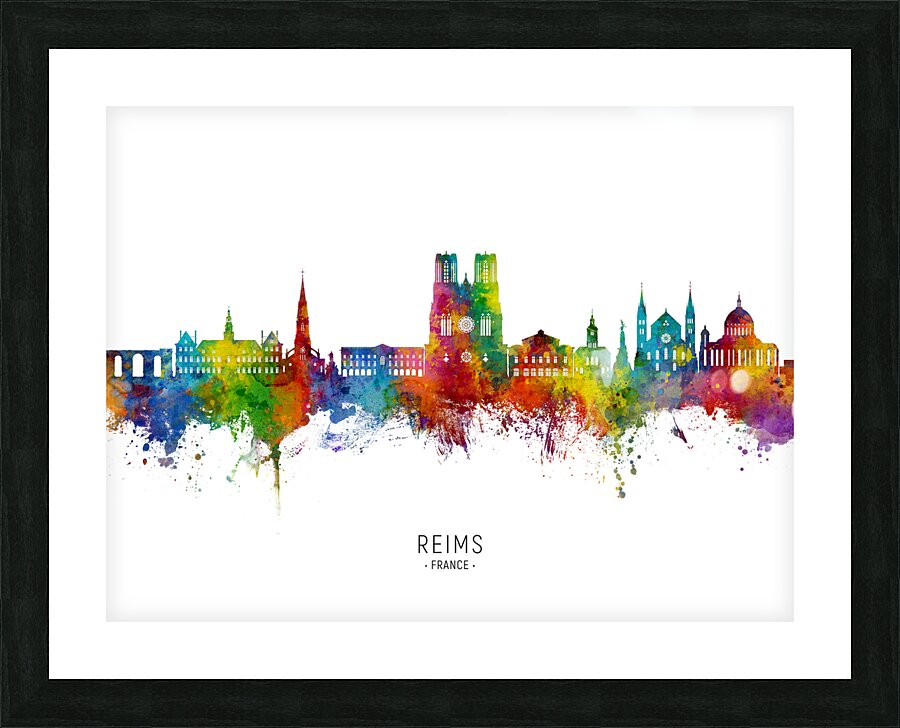 Reims France Skyline Picture Frame print