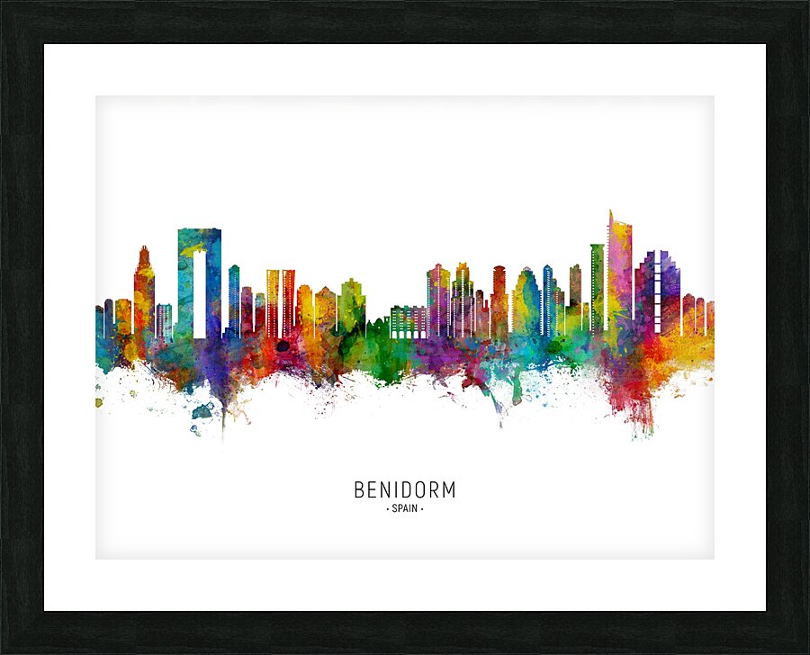 Benidorm Spain Skyline Picture Frame print