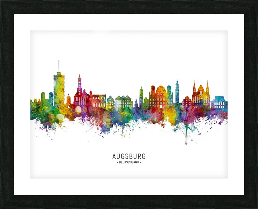 Augsburg Germany Skyline Picture Frame print