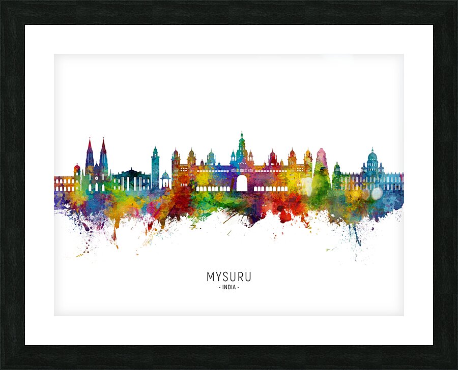 Mysuru Skyline India Picture Frame print
