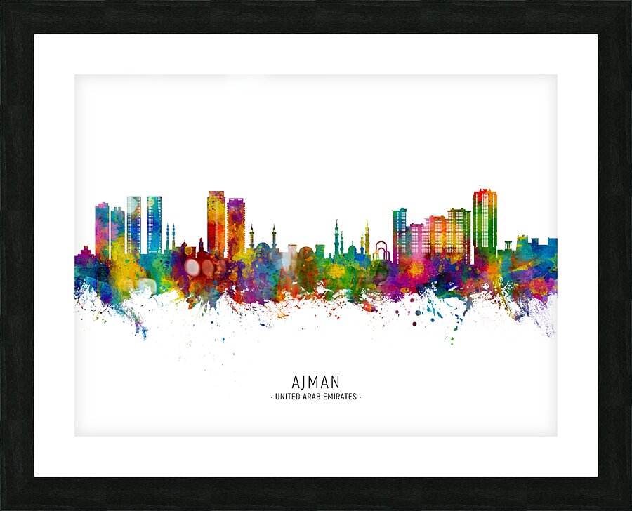 Ajman Skyline Picture Frame print