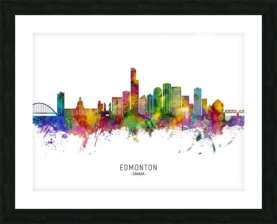 Edmonton Canada Skyline Picture Frame print