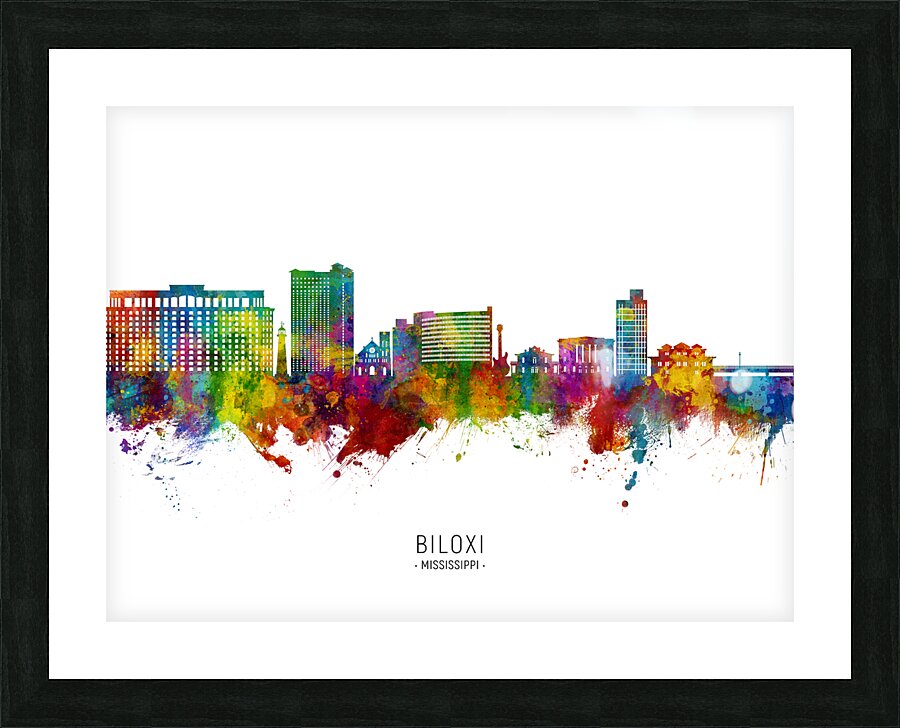Biloxi Mississippi Skyline Picture Frame print