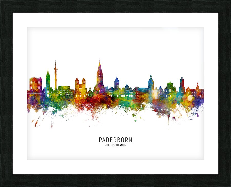 Paderborn Germany Skyline Picture Frame print