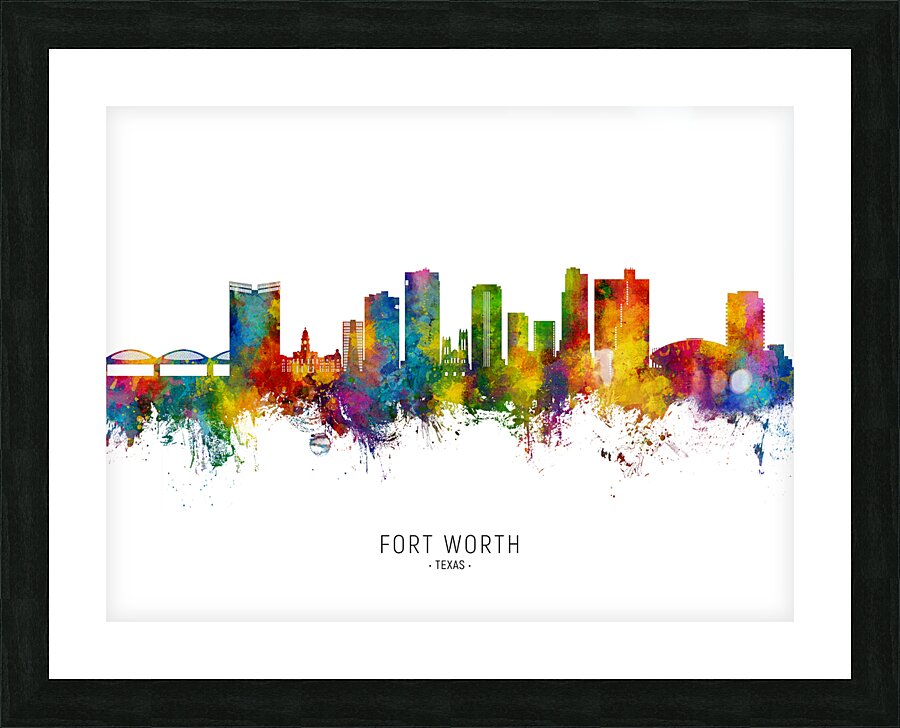 Fort Worth Texas Skyline Picture Frame print