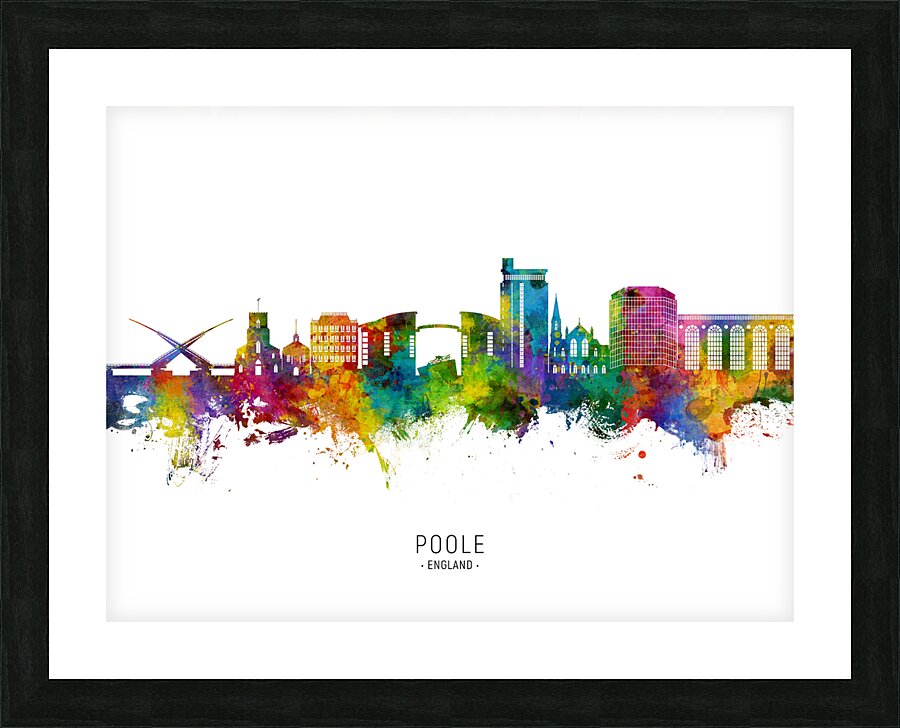 Poole England Skyline Picture Frame print