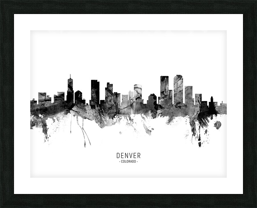 Denver Colorado Skyline Picture Frame print