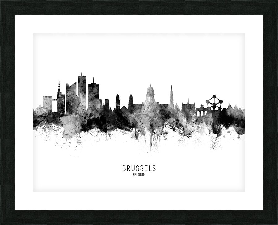 Brussels Belgium Skyline Picture Frame print