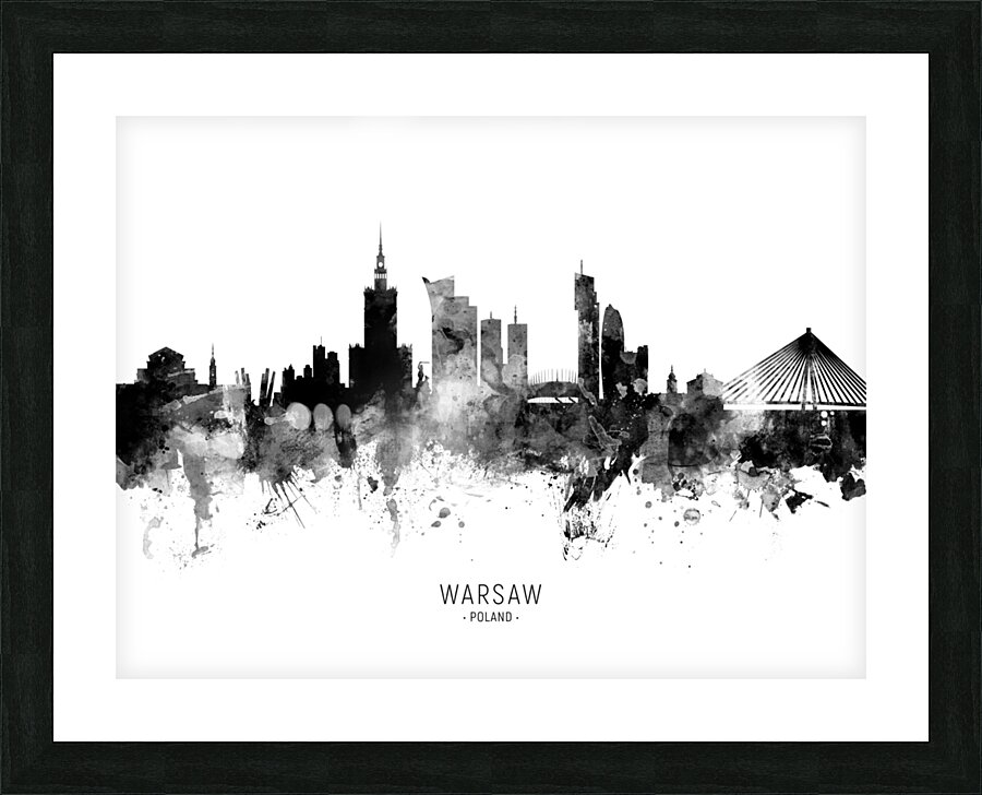 Warsaw Poland Skyline Picture Frame print