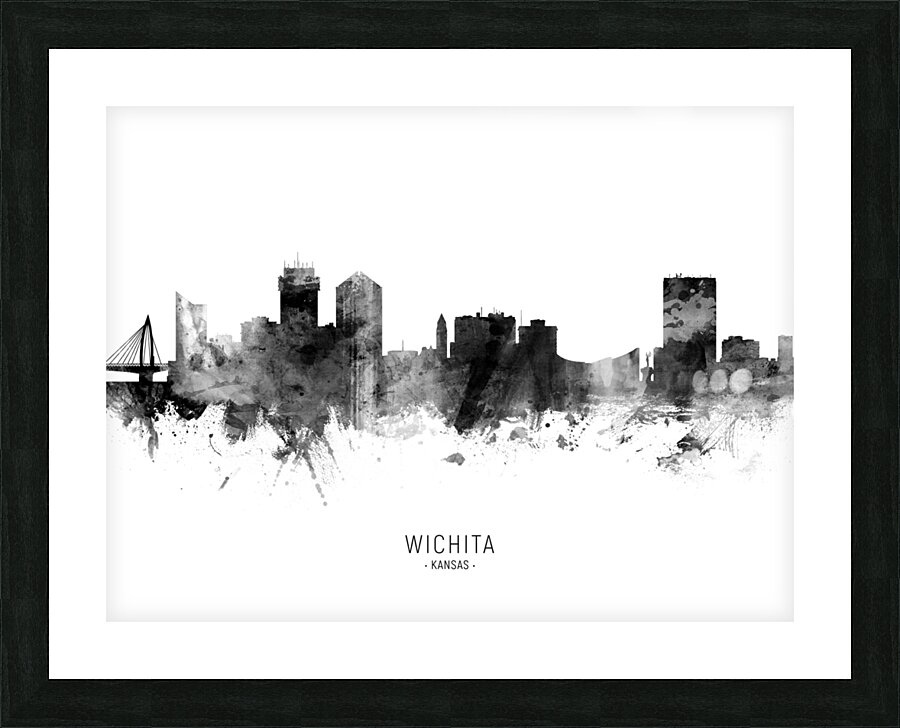 Wichita Kansas Skyline Picture Frame print