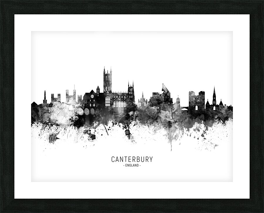 Canterbury England Skyline Picture Frame print
