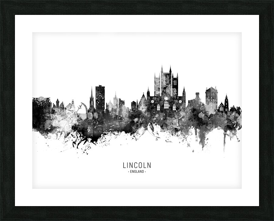 Lincoln England Skyline Picture Frame print