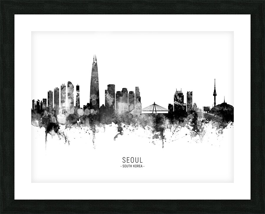 Seoul Skyline South Korea Picture Frame print
