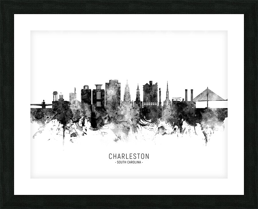 Charleston South Carolina Skyline Picture Frame print