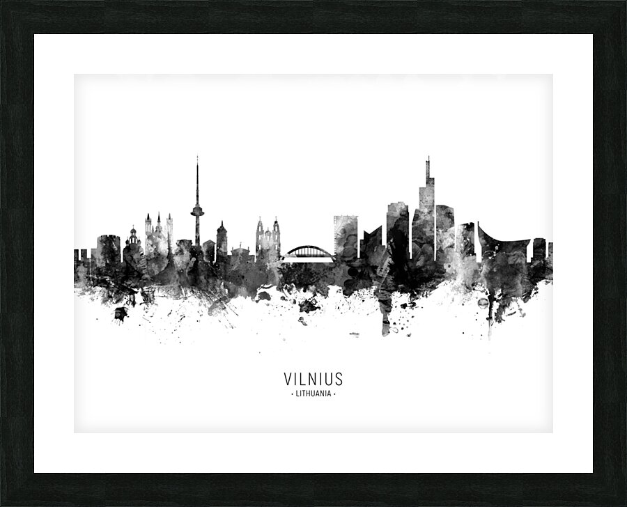 Vilnius Lithuania Skyline Picture Frame print
