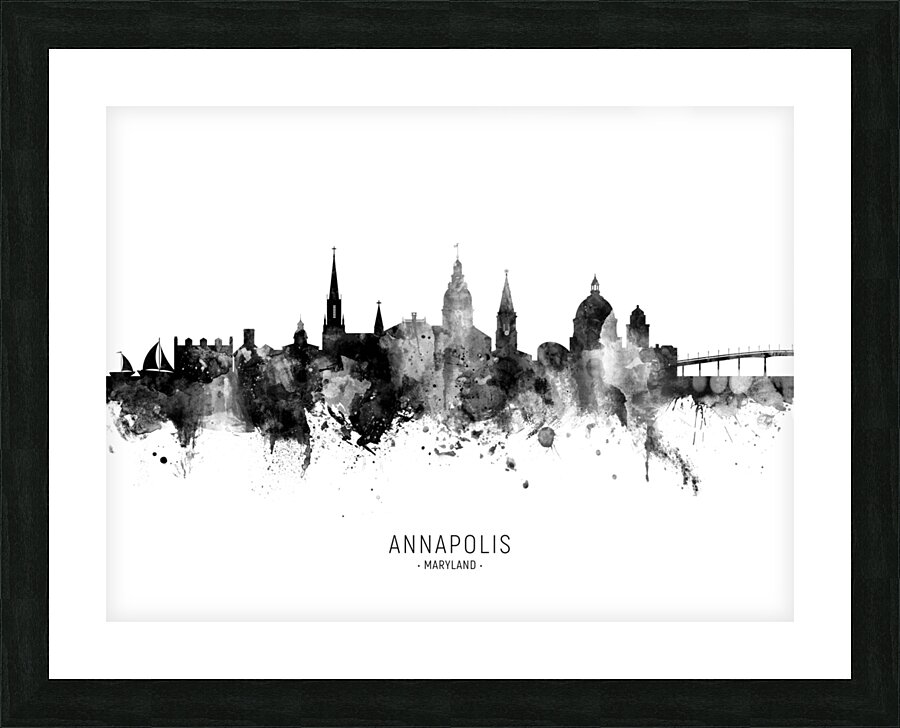 Annapolis Maryland Skyline Picture Frame print