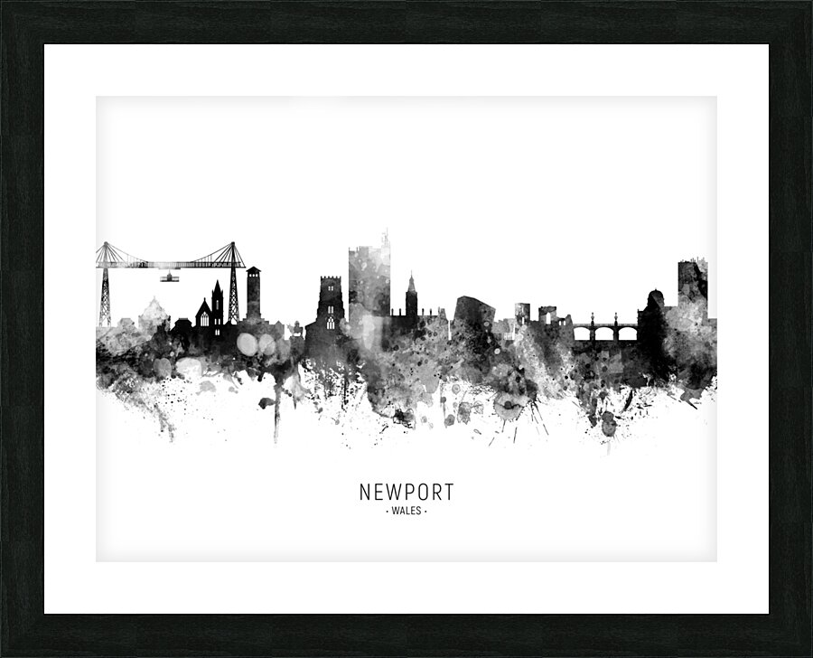 Newport Wales Skyline Picture Frame print