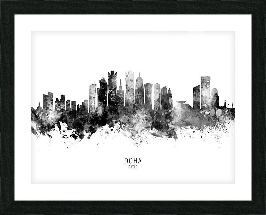 Doha Qatar Skyline Picture Frame print