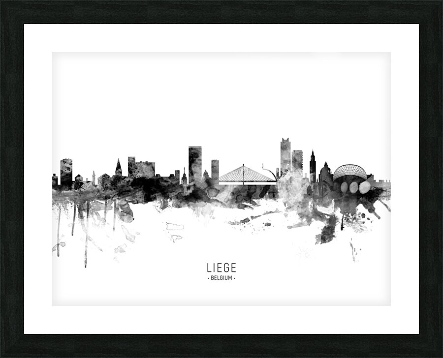 Liege Belgium Skyline Picture Frame print