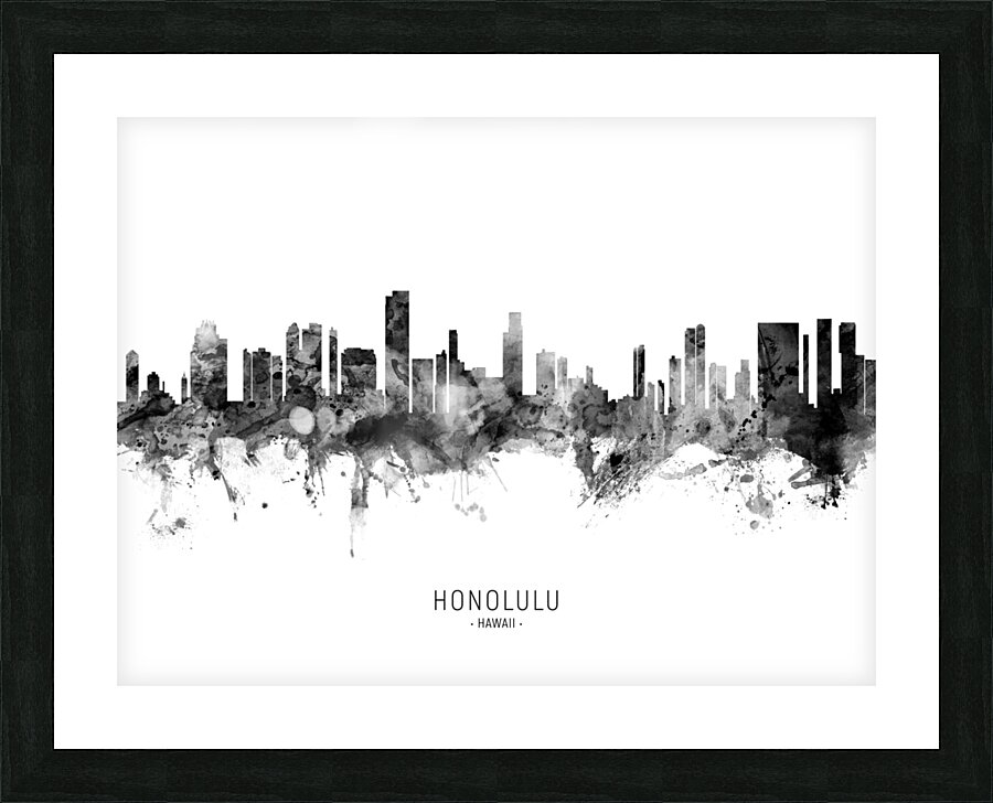 Honolulu Hawaii Skyline Picture Frame print