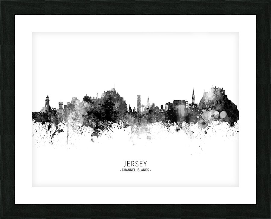 Jersey Channel Islands Skyline Picture Frame print