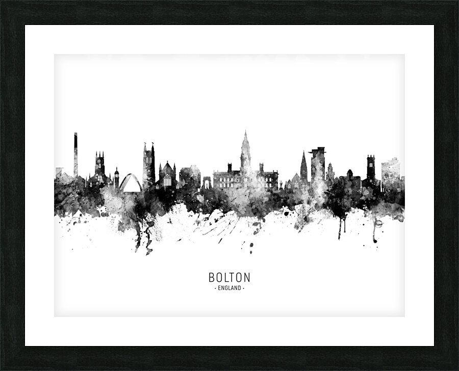 Bolton England Skyline Picture Frame print