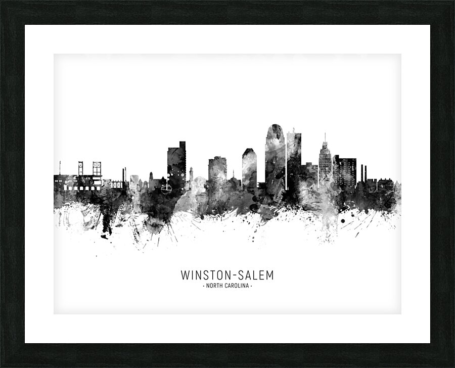 Winston-Salem North Carolina Skyline Picture Frame print