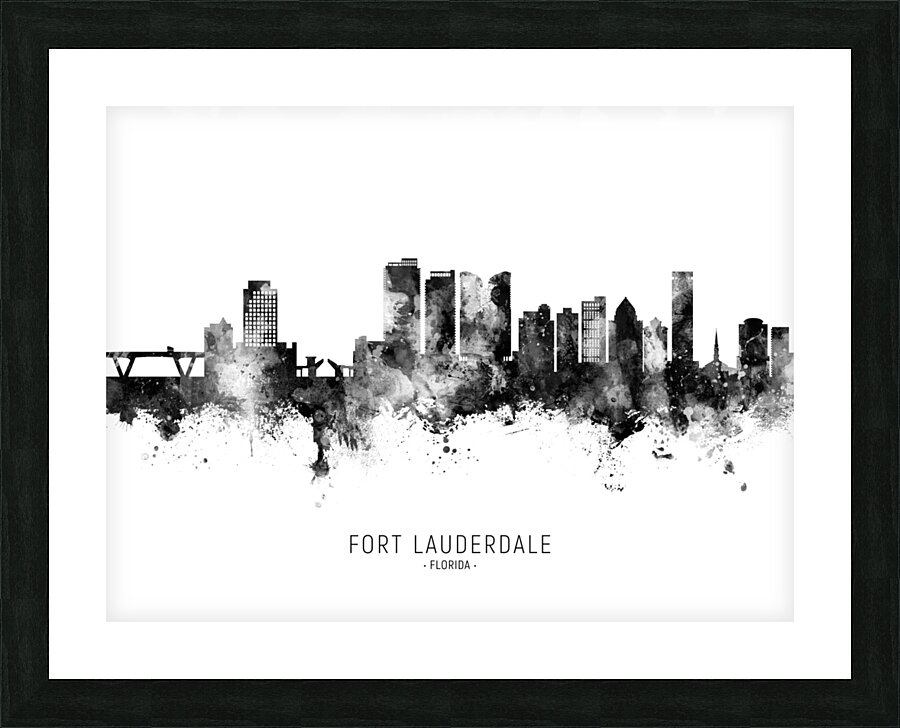 Fort Lauderdale Florida Skyline Picture Frame print