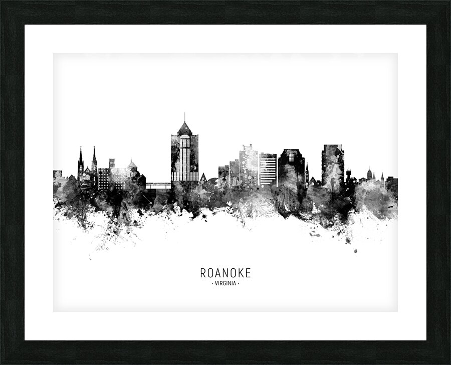 Roanoke Virginia Skyline Picture Frame print