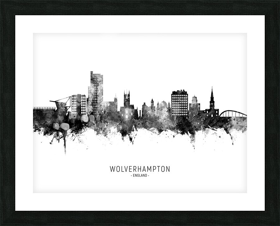 Wolverhampton England Skyline Picture Frame print
