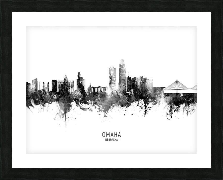 Omaha Nebraska Skyline Picture Frame print
