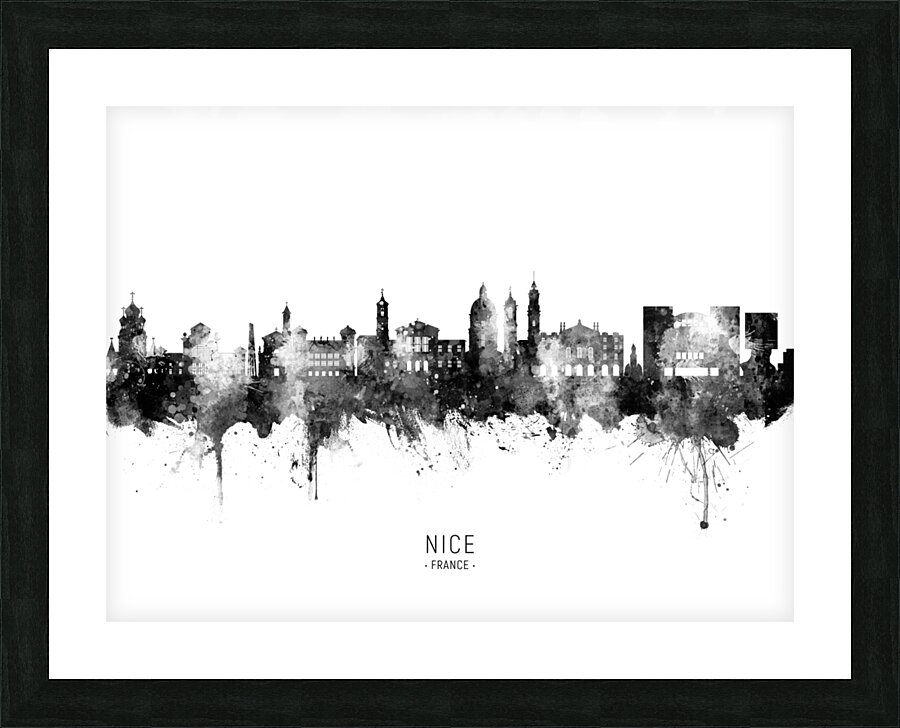 Nice France Skyline Picture Frame print