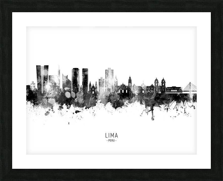 Lima Peru Skyline Picture Frame print
