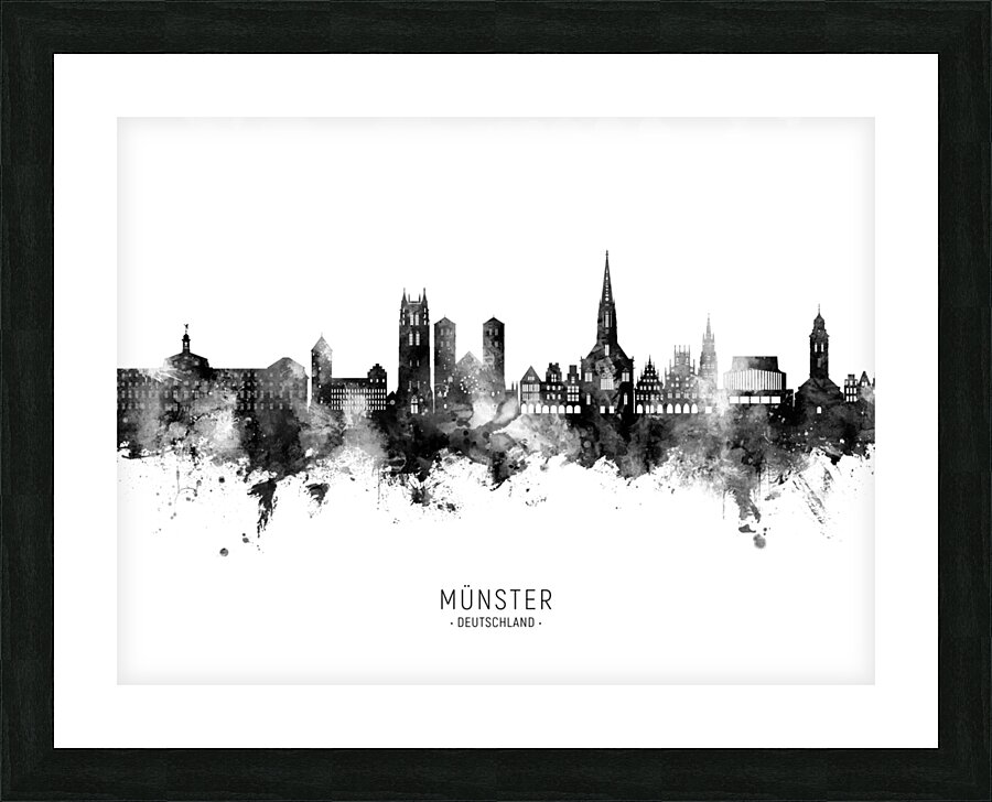 Munster Germany Skyline Picture Frame print