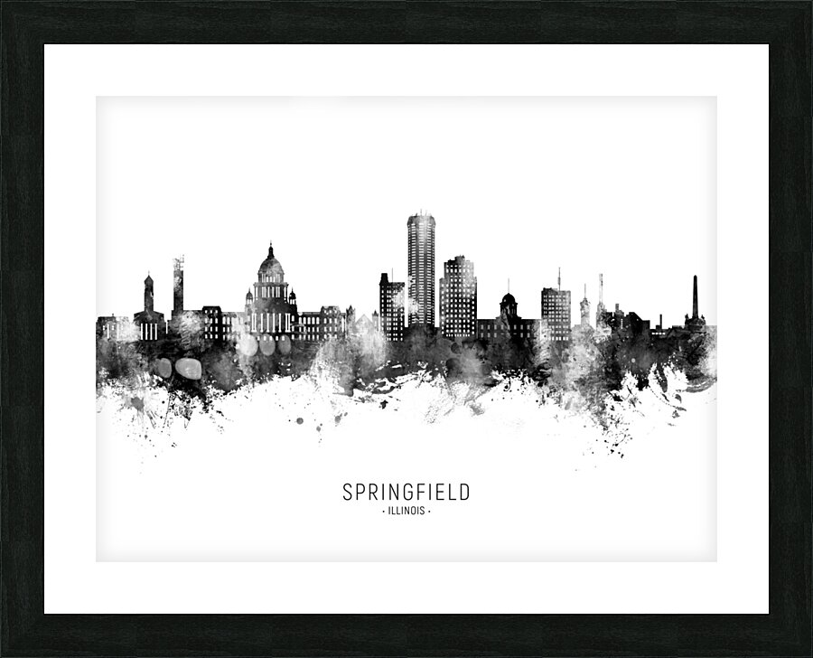 Springfield Illinois Skyline Picture Frame print