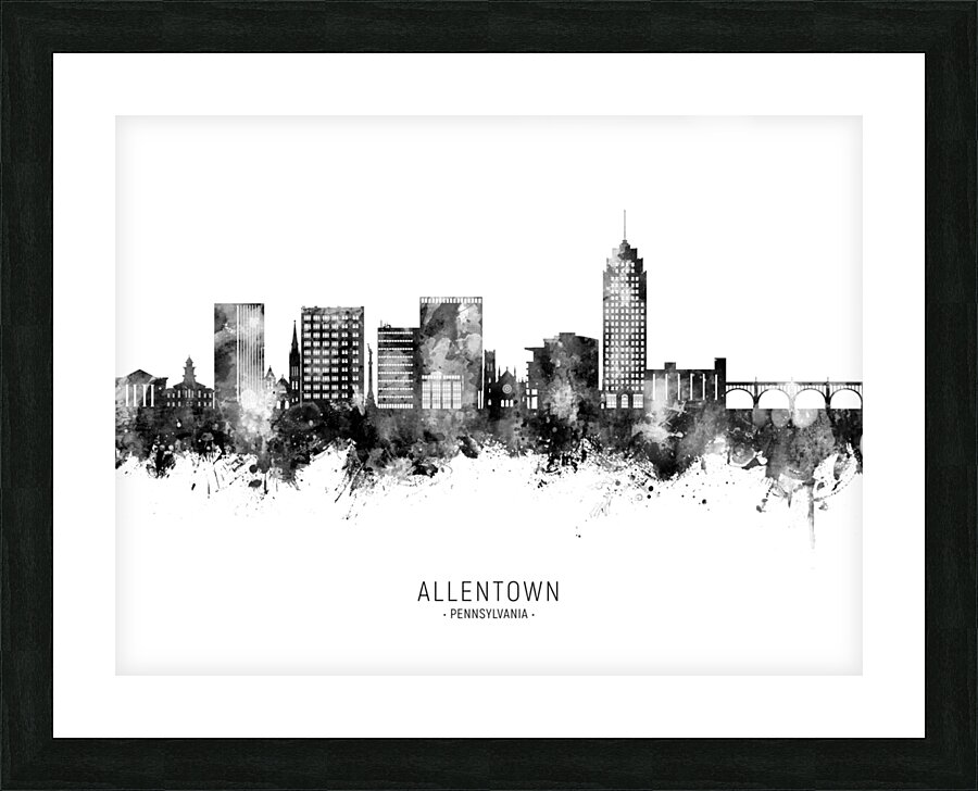 Allentown Pennsylvania Skyline Picture Frame print