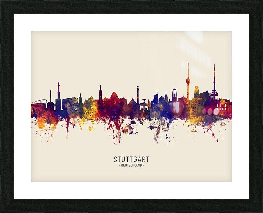 Stuttgart Germany Skyline Picture Frame print
