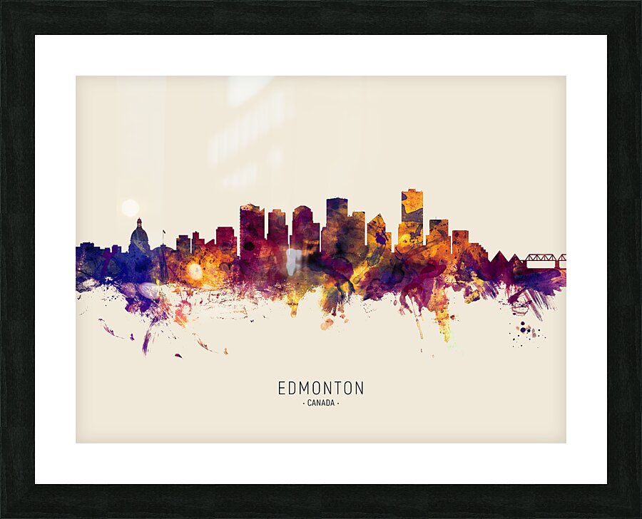 Edmonton Canada Skyline Picture Frame print