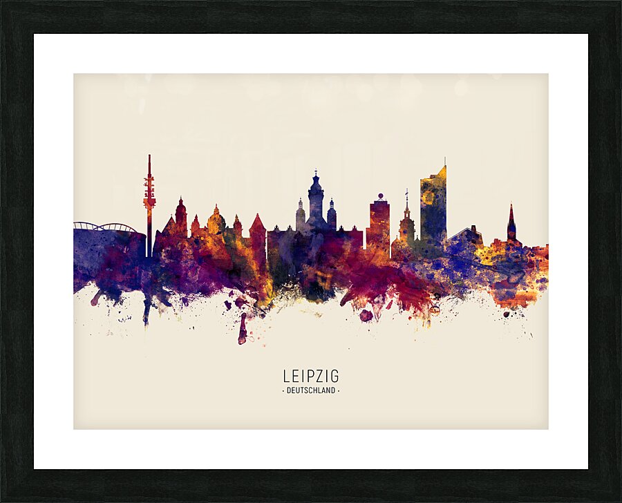 Leipzig Germany Skyline Picture Frame print